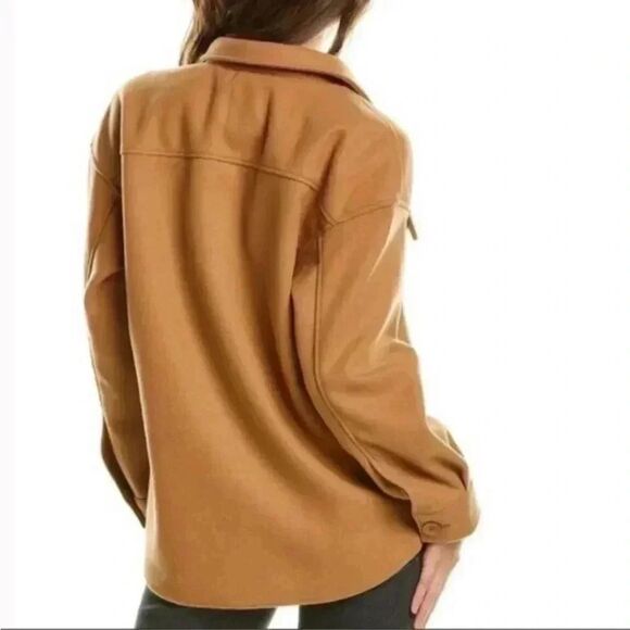 Avec Les Filles Oversized Boyfriend Shacket Camel Brown Size Extra Small XS - Picture 8 of 9